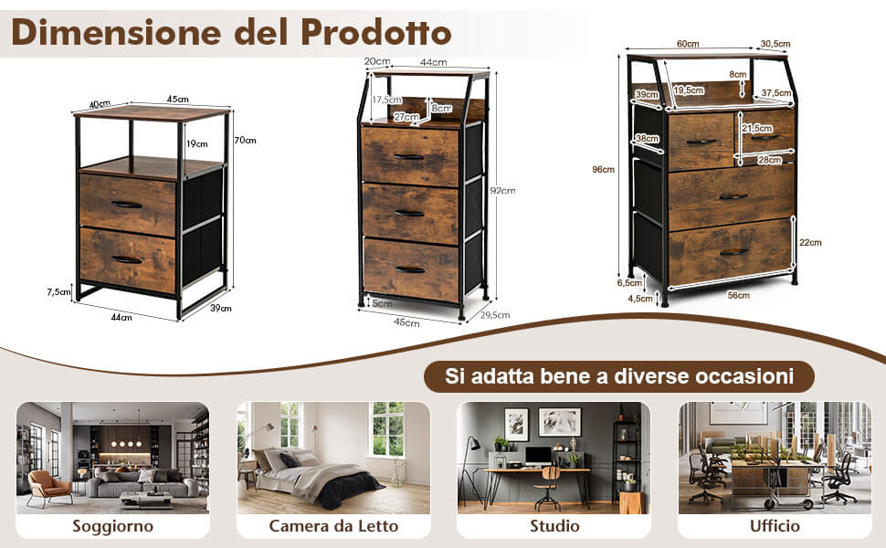 Le pedane regolabili aumentano la stabilità