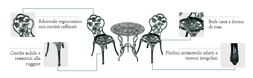 Set da esterno antico e ricercato