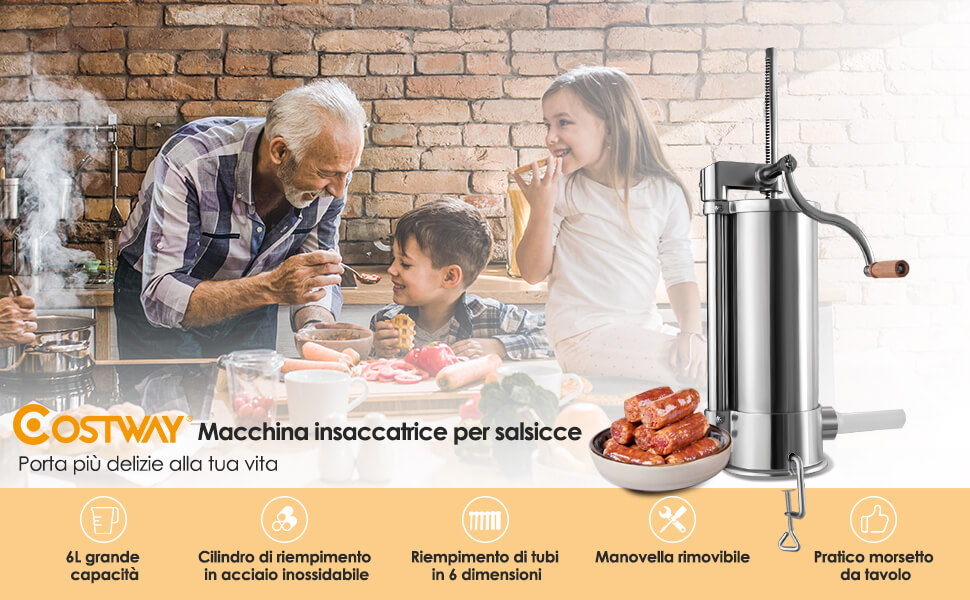 insaccatrice per salsicce dal design multioso