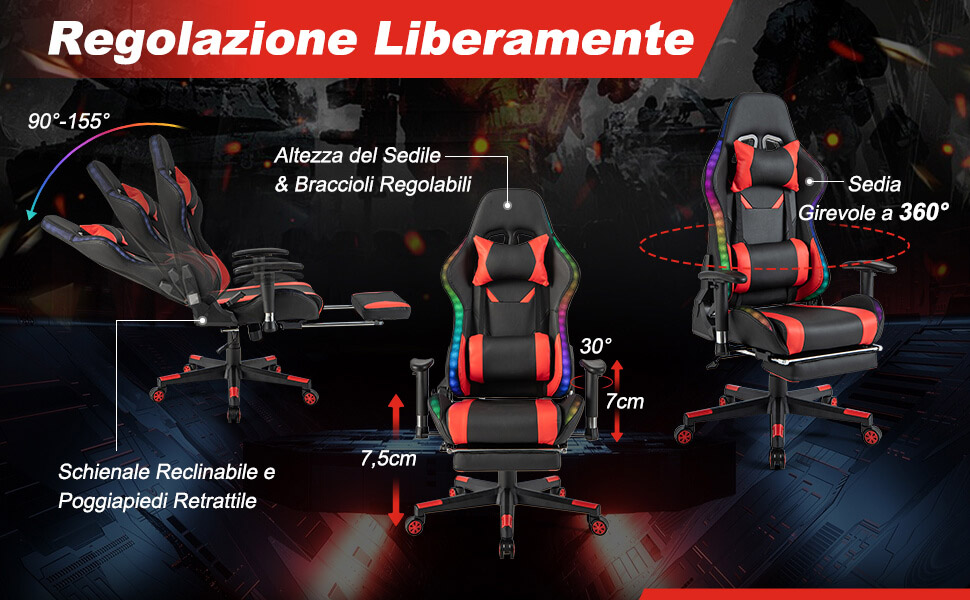 Sedia da gioco illuminata