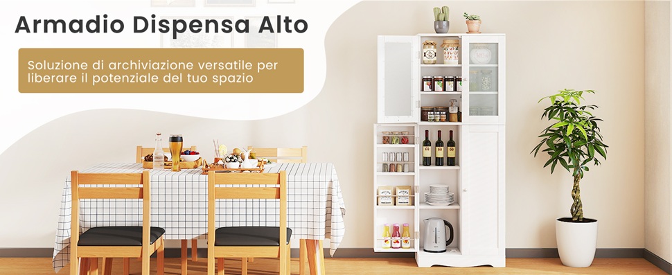 Set 6 Contenitori Trasparenti Per Dispensa Con Divisori Rimovibili, 4 Scomparti, 26x15x7 Cm - 4