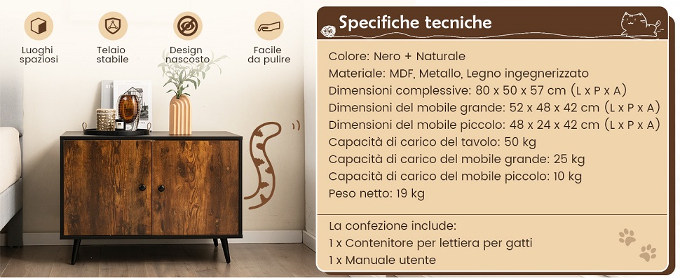 Casa per gatti chiusa moderna