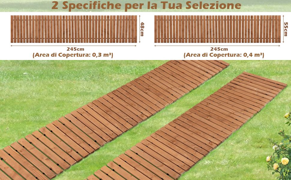 sentiero di legno per matrimoni e feste