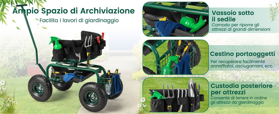 Ruote Antiscivolo e Maniglie di Sterzo