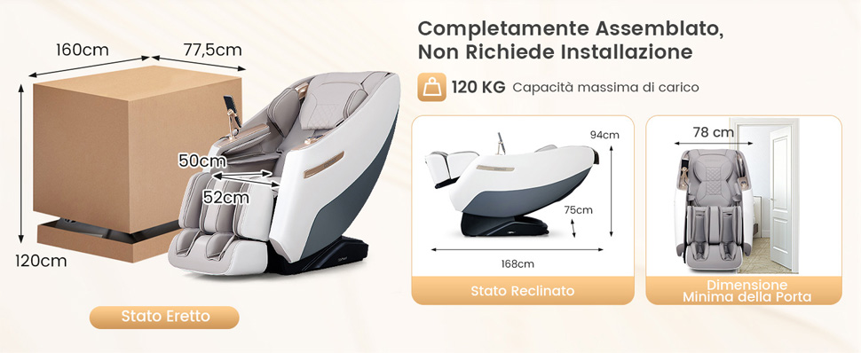 3 livelli di design a gravità zero per un relax completo e senza stress