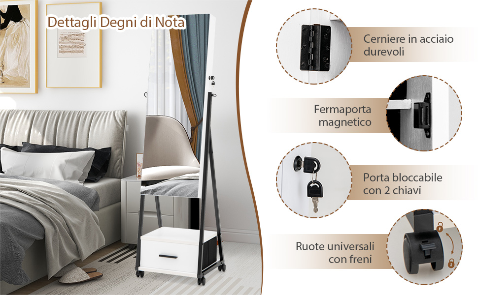 dotata di una serratura e 2 chiavi