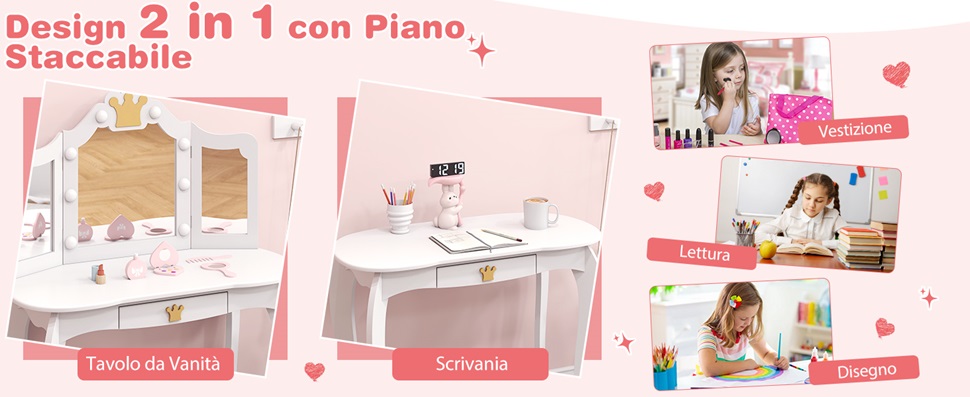 Cassetto Integrato e Pouf Abbinato