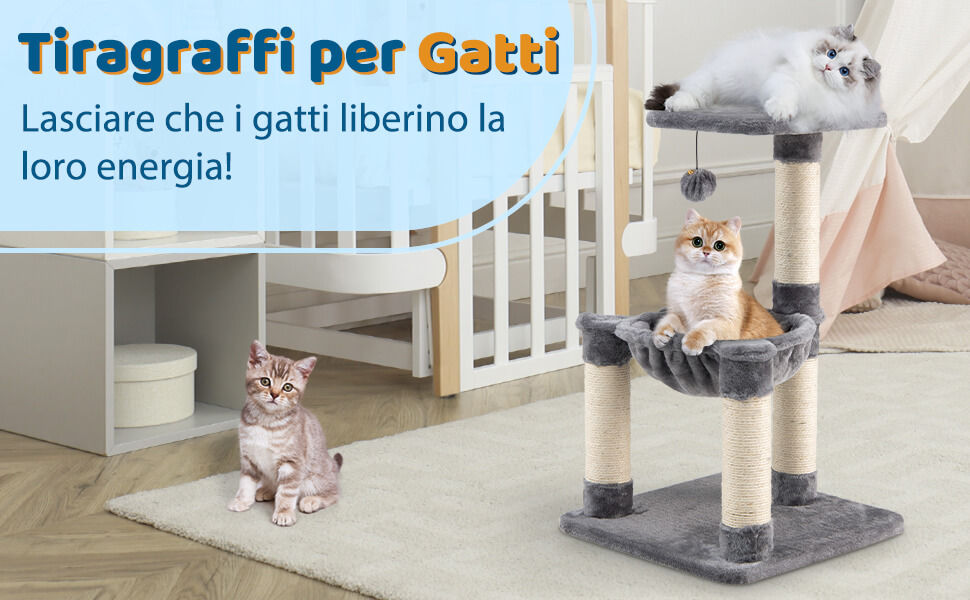 albero di arrampicata a tre livelli