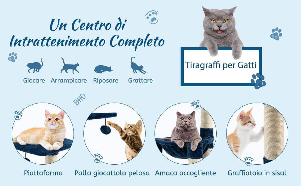 Centro di gioco e riposo per gatti