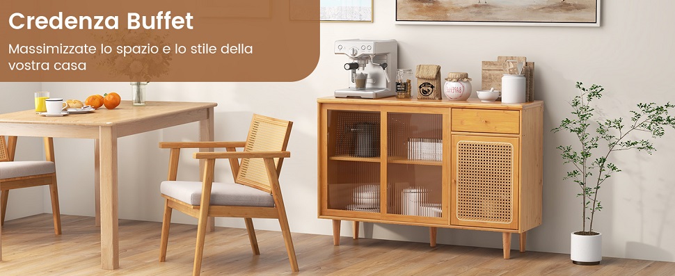 armadietto buffet in bamboo