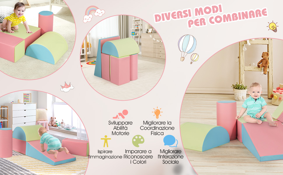 Strutture di gioco in schiuma impermeabili