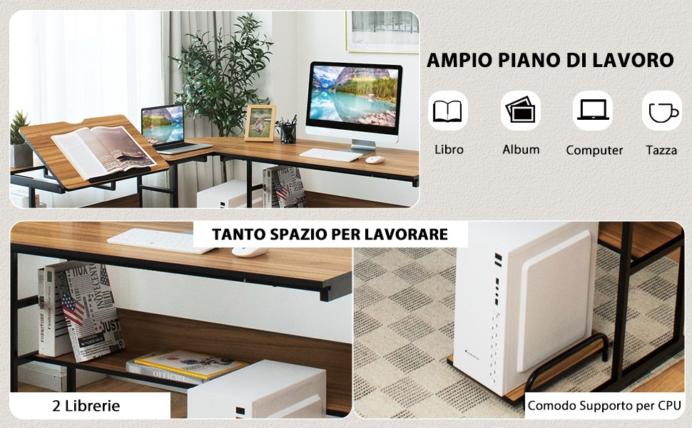 Scrivania per computer RS PRO Quercia Seduto/in piedi 1176