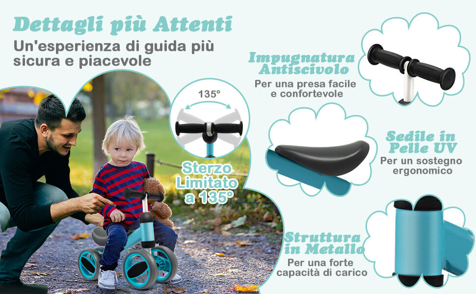 Struttura in acciaio con sterzo limitato