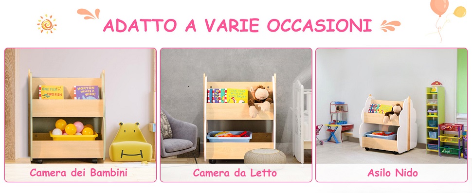 Libreria mobile a 5 livelli, scaffale portadocumenti, scaffale laterale per scrivania, piccolo carrello, scaffale portaoggetti per ufficio | Leroy Merlin