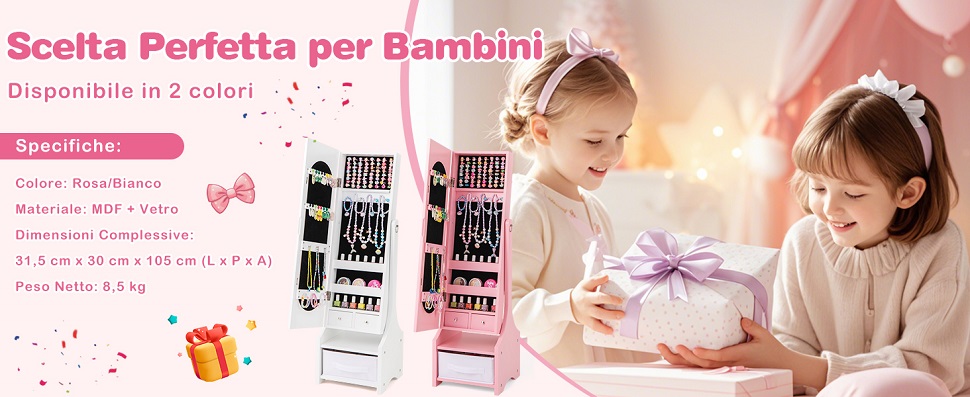 specchio corpo intero per bambini