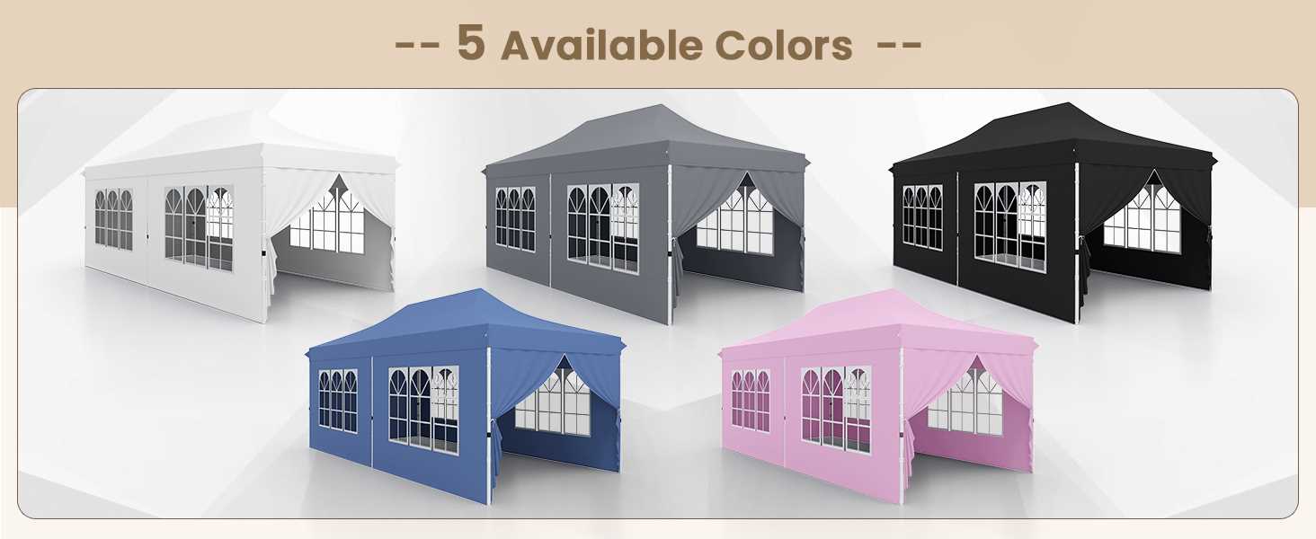 COSTWAY Paviljoen 3x6m Met Zijwanden - Partytent Voor Tuin, Feest En Bruiloft